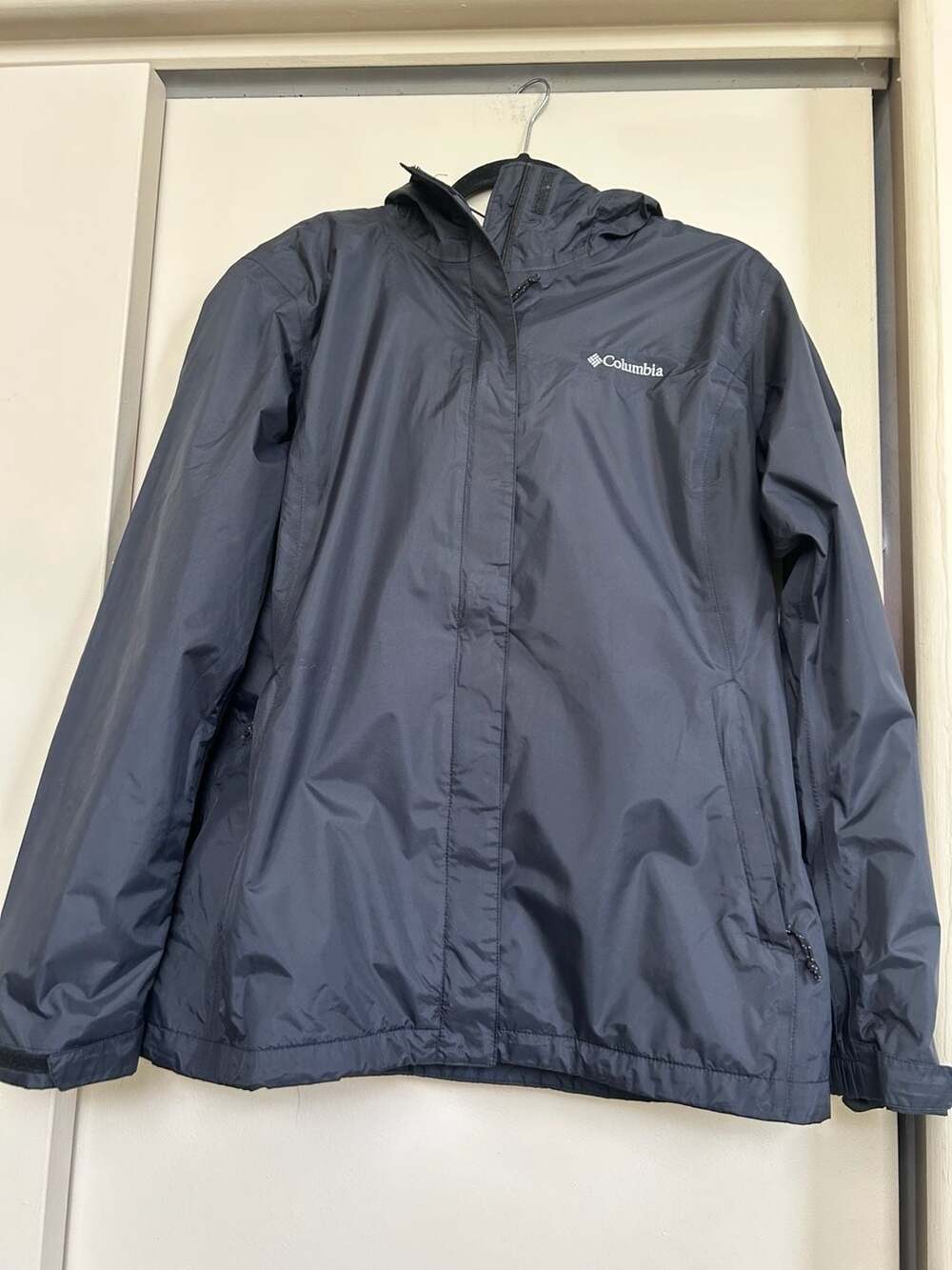Columbia Women's Arcadia II Omni-Tech Waterproof Hooded Rain Jacket Black Size X
